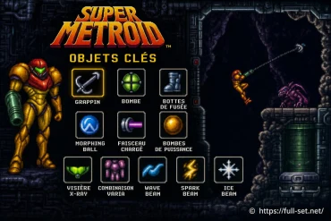 Objets clés : comment utiliser le grappin et plus dans Super Metroid