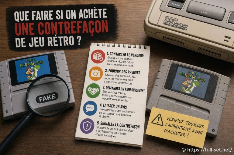 Que faire si on achète une contrefaçon de jeu rétro ?