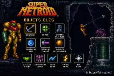 Objets clés : comment utiliser le grappin et plus dans Super Metroid