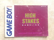 Covers High Stakes Gambling gameboy