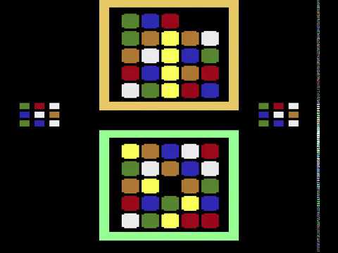 Scène de jeu de Cubicolor sur Atari 2600
