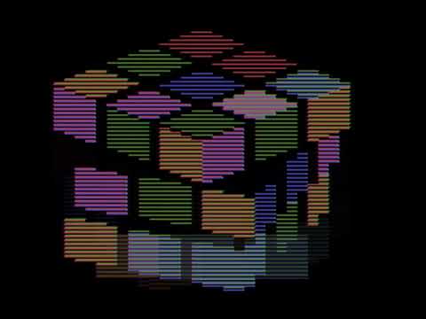 Scène de jeu de Rubik's Cube sur Atari 2600