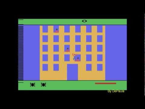 Scène de jeu de Spider-Man sur Atari 2600