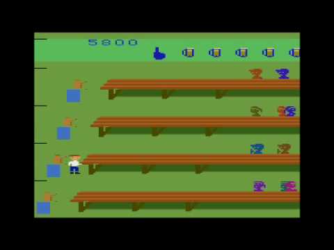 Scène de jeu de Tapper sur Atari 2600