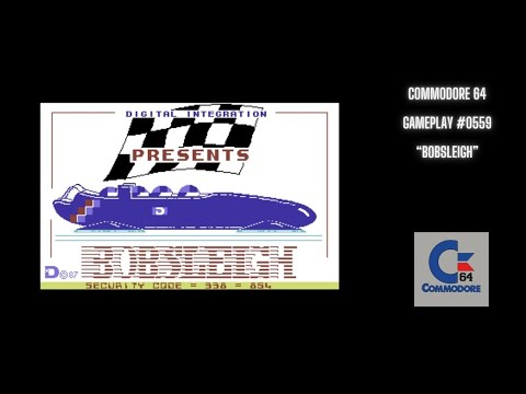 Scène de jeu de Bobsleigh sur Commodore 64
