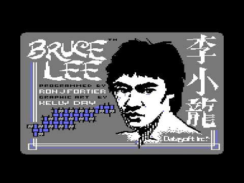 Scène de jeu de Bruce Lee sur Commodore 64