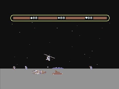 Screen de Choplifter sur Commodore 64