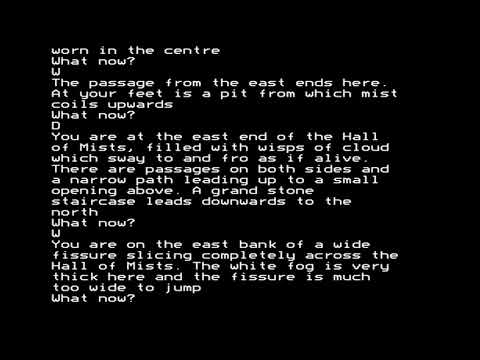 Scène de jeu de Colossal Adventure sur Commodore 64