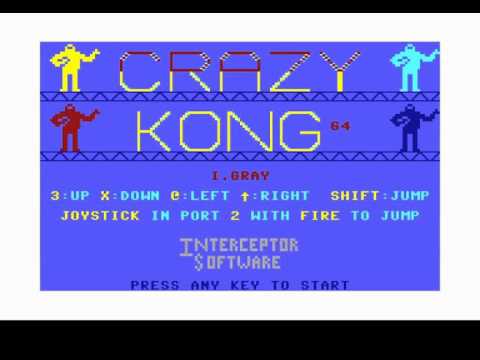 Screen de Crazy Kong sur Commodore 64
