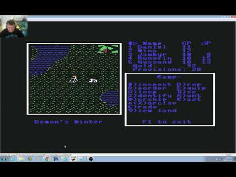 Scène de jeu de Demon's Winter sur Commodore 64