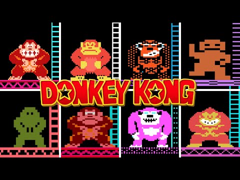 Scène de jeu de Donkey Kong sur Commodore 64