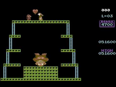 Illustration vidéo de Donkey Kong sur Commodore 64