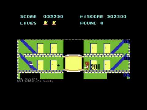 Scène de jeu de Elevator Action sur Commodore 64