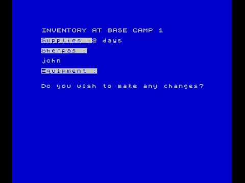 Scène de jeu de Everest Ascent sur Commodore 64