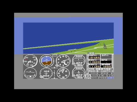 Screen de Flight Simulator sur Commodore 64