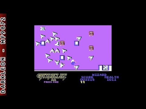 Scène de jeu de Gauntlet II sur Commodore 64