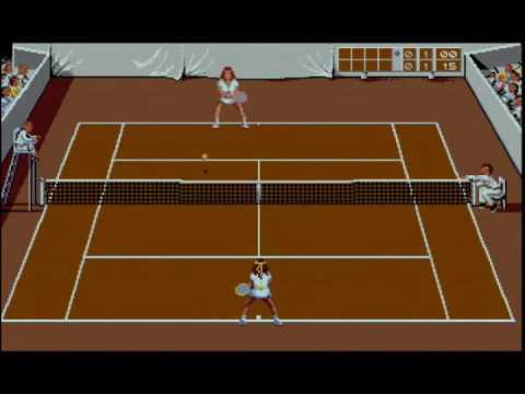 Scène de jeu de Great Courts sur Commodore 64