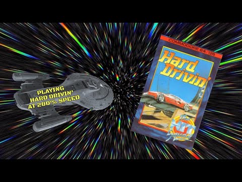 Illustration vidéo de Hard Drivin' sur Commodore 64