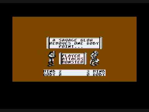 Scène de jeu de HeroQuest sur Commodore 64