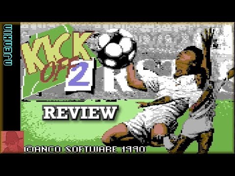 Scène de jeu de Kick Off sur Commodore 64
