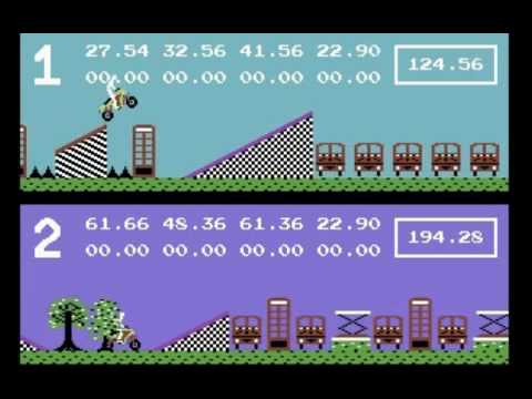 Scène de jeu de Kikstart II sur Commodore 64