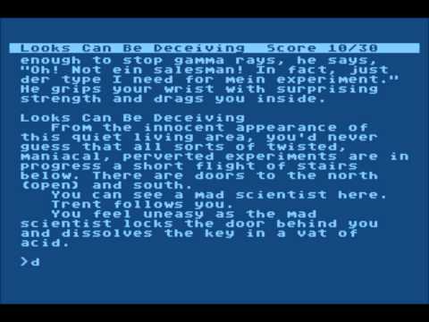 Scène de jeu de Leather Goddesses of Phobos sur Commodore 64