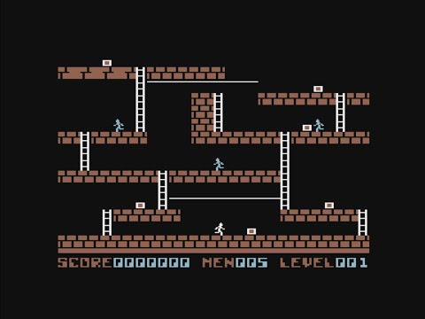 Scène de jeu de Lode Runner sur Commodore 64