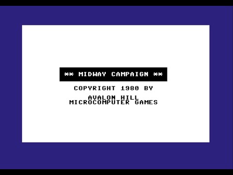 Image du jeu Midway Campaign sur Commodore 64