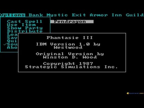 Scène de jeu de Phantasie III sur Commodore 64