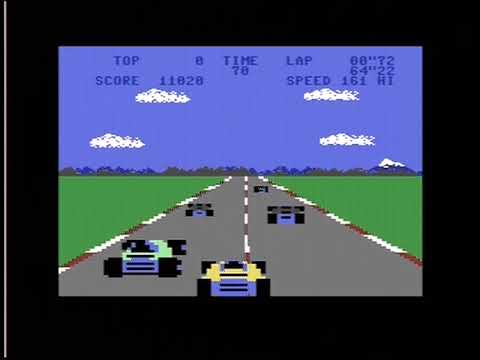 Screen de Pole Position sur Commodore 64