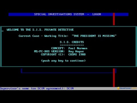 Capture de President Is Missing sur Commodore 64