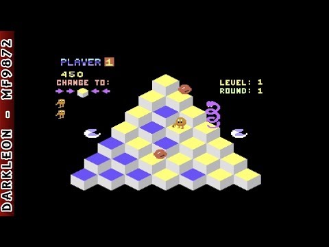 Scène de jeu de Q*bert sur Commodore 64