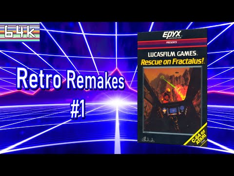 Capture de Rescue on Fractalus! sur Commodore 64