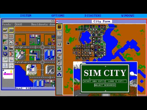 Aperçu du jeu Sim City sur Commodore 64