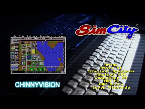 Illustration vidéo de Sim City sur Commodore 64