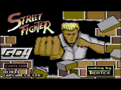 Screen de Street Fighter sur Commodore 64
