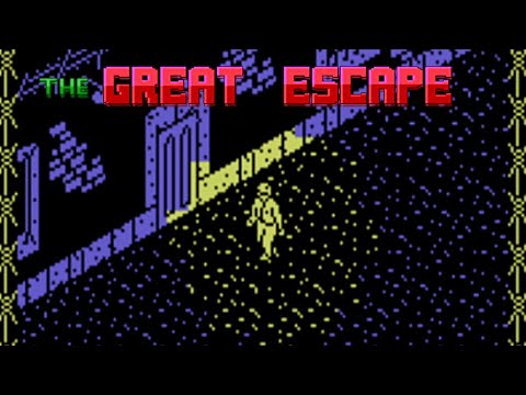 Scène de jeu de The Great Escape sur Commodore 64