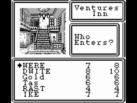 Scène de jeu de Wizardry Gaiden 1: Suffering of the Queen sur Game Boy