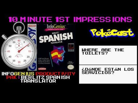Screen de InfoGenius Productivity Pak: Berlitz Spanish Translator sur Game Boy