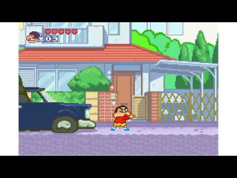 Aperçu du jeu Crayon Shin-chan: Arashi no Yobu Cinema-Land no Daiboken! sur Game Boy Advance
