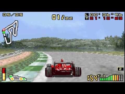 Scène de jeu de F1 2002 sur Game Boy Advance
