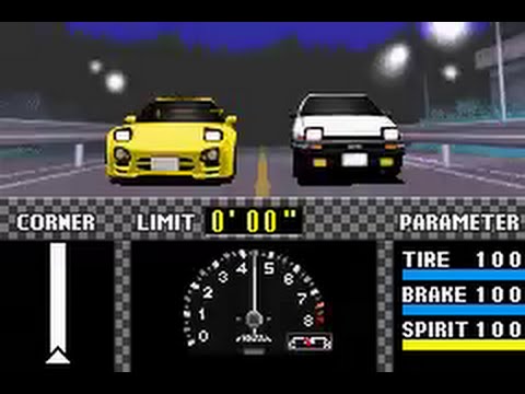Scène de jeu de Initial D: Another Stage sur Game Boy Advance