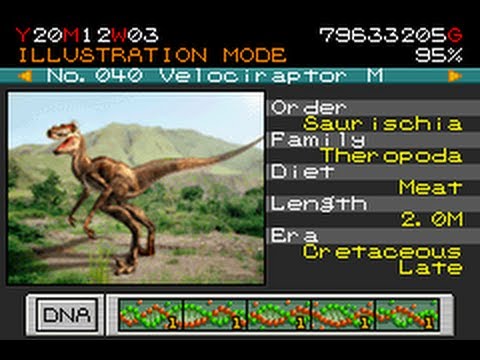 Screen de Jurassic Park 3: Park Builder sur Game Boy Advance