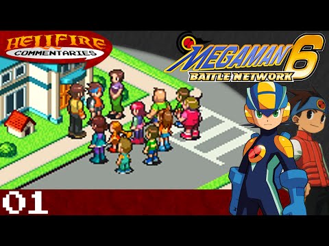 Aperçu du jeu Mega Man Battle Network 6 (Cybeast Falzar et Cybeast Gregar) sur Game Boy Advance