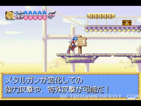 Scène de jeu de Metalgun Slinger sur Game Boy Advance