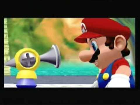 Scène de jeu de Super Mario Sunshine sur Game Cube