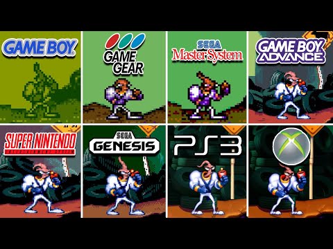 Scène de jeu de Earthworm Jim sur Game Gear