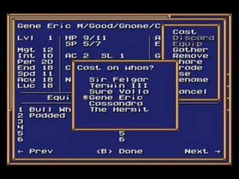 Screen de Might and Magic : Gates to Another World sur Megadrive
