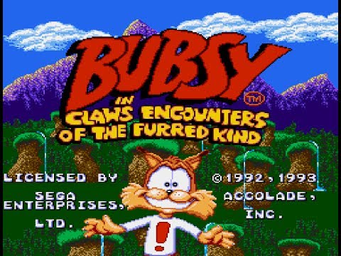 Screen de Bubsy in: Claws Encounters of the Furred Kind sur Megadrive