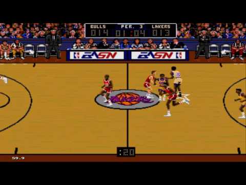 Screen de Bulls vs Lakers and the NBA Playoffs sur Megadrive